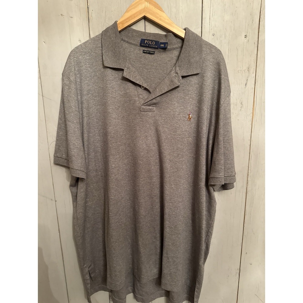 Polo Ralph Lauren Polo Shirt Mens Sz-XXL‎ Pima Soft Touch Heather Gray Golf - Picture 3 of 8